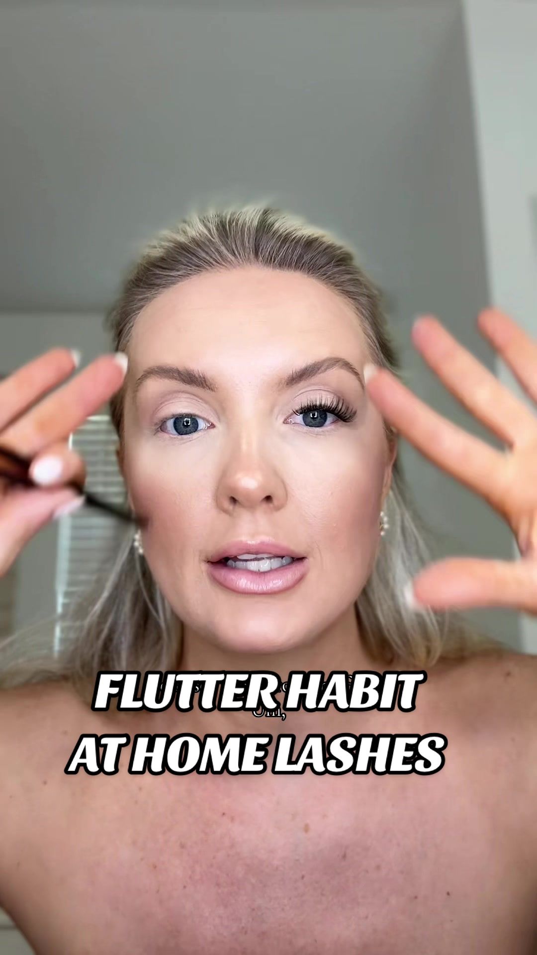 TikTok post by @itsbrandeeyall for FlutterHabit. Caption reads: @flutterhabit LASH BUNDLE KIT! #diylashes [...].