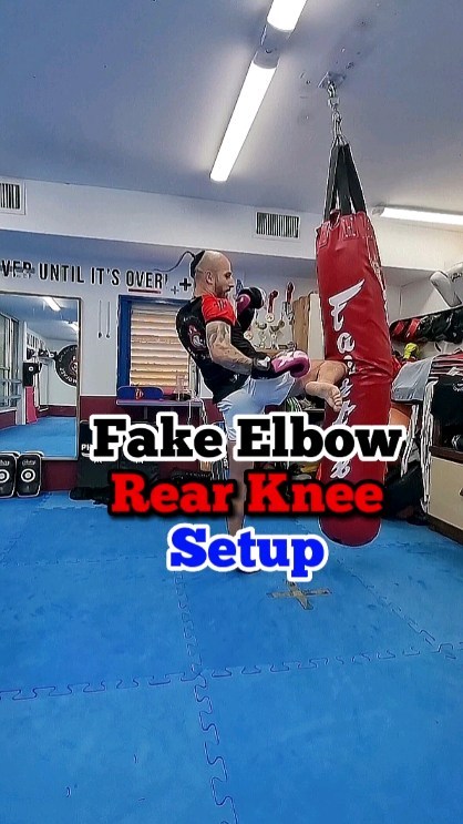 Instagram post by @naksuwolves for RDX Sports. Caption reads: 🪄Muay Thai Magic: Fake Elbow, Real Knee....