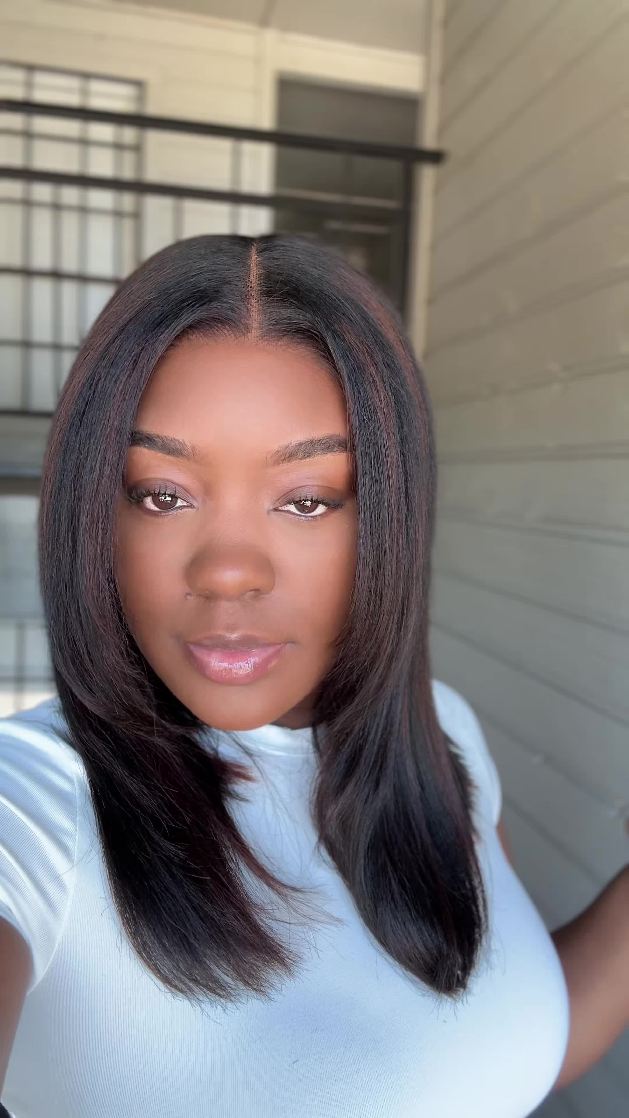 TikTok post by @kemekia for Ashimary Hair. Caption reads: Loveeeee ft @Ashimary Hair Beauty 😍 #ashimary....