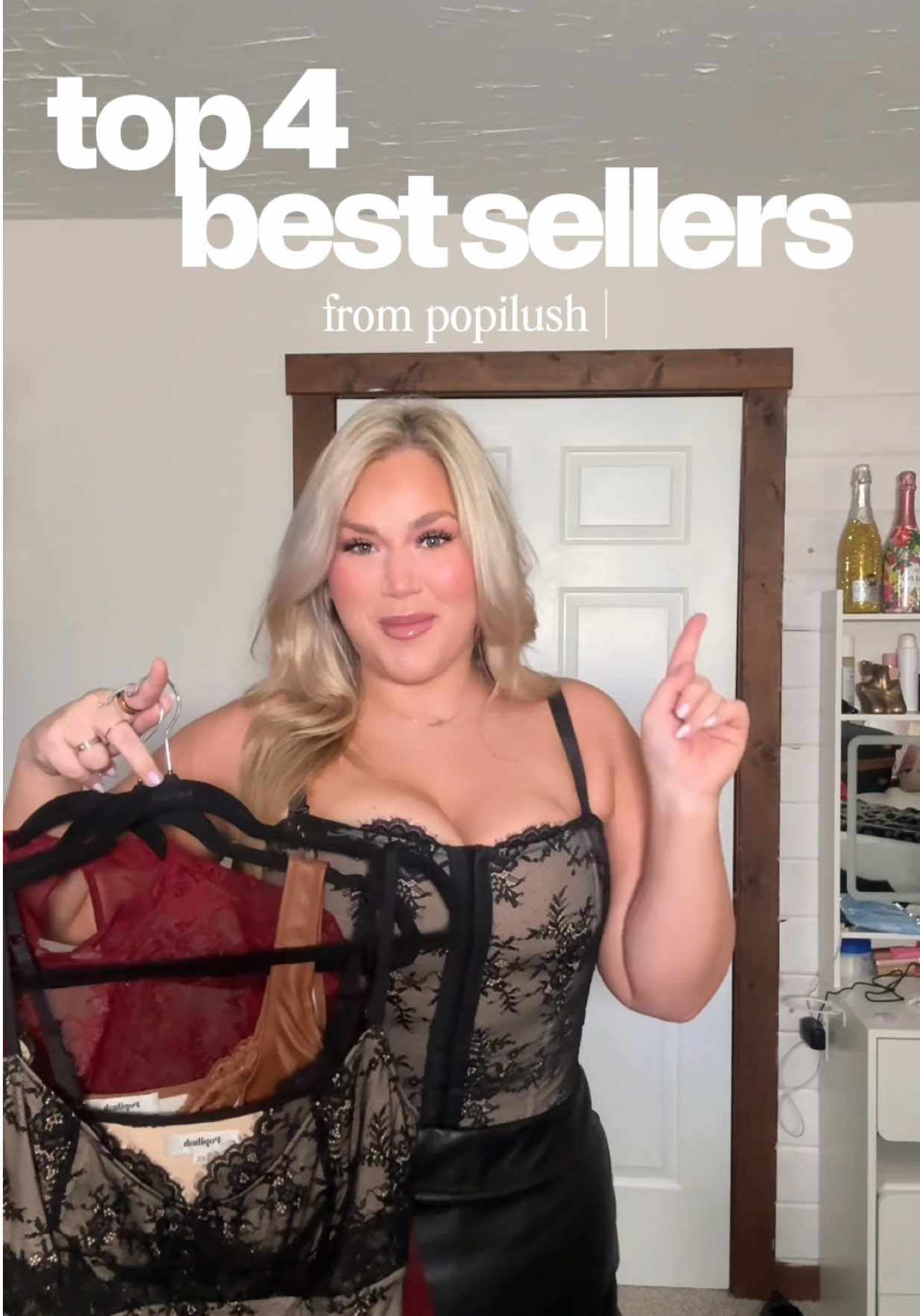 TikTok post by @haileykparton for Popilush. Caption reads: HUNDREDS of you have bought these four @Popilush....