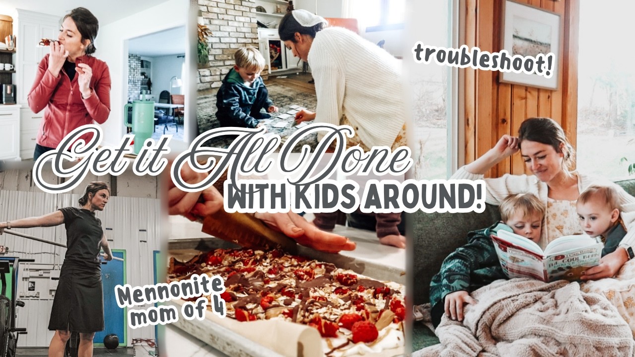 YouTube post by @MeganFoxUnlocked for Hosanna Revival. Caption reads: When homemaking with kids feels impossible . . .....