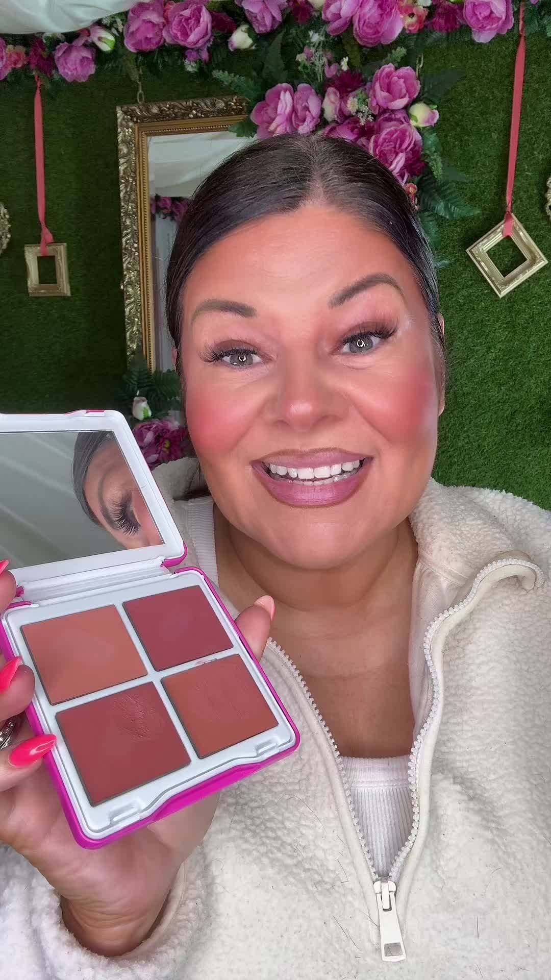 TikTok post by @leannewarrenhestermua for Peaches & Cream. Caption reads: Day 3 trying out the shades from the @Peaches &....