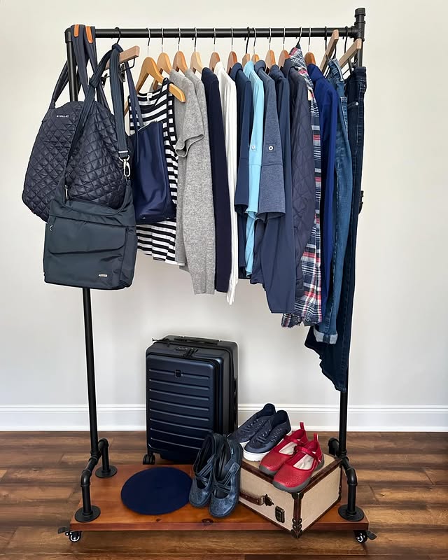 Instagram post by @andi_fisher for Jambu. Caption reads: [...] with just a few key pieces? Bottom: 🥿:....