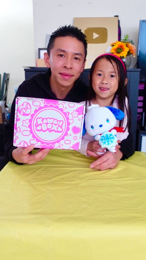 Instagram post by @phillipandgwen for Kawaii Box. Caption reads: @kawaiibox unboxing! Visit Kawaiibox.com for the....