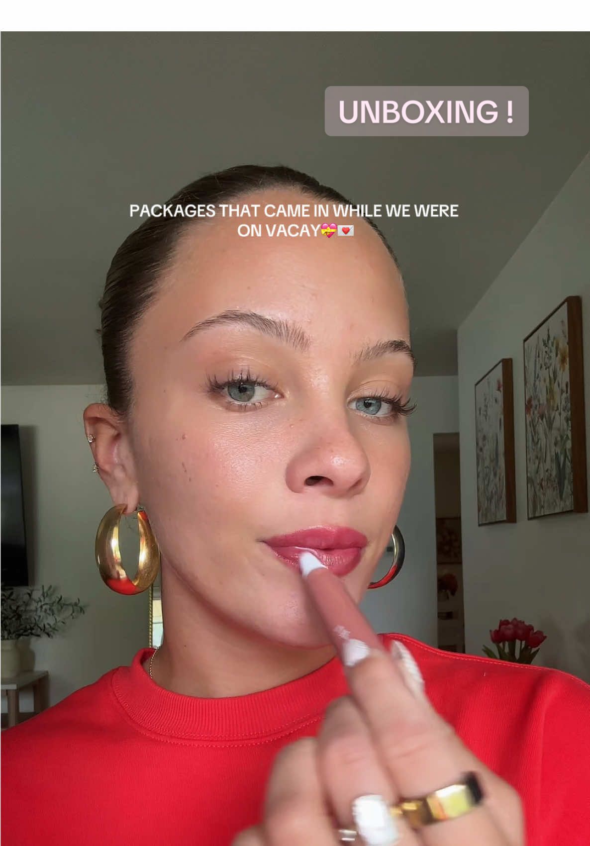 TikTok post by @annadawnphillips for Gisou. Caption reads: PR + a few purchases!🫶🏽 THANK YOU !!💗 @Clarins....