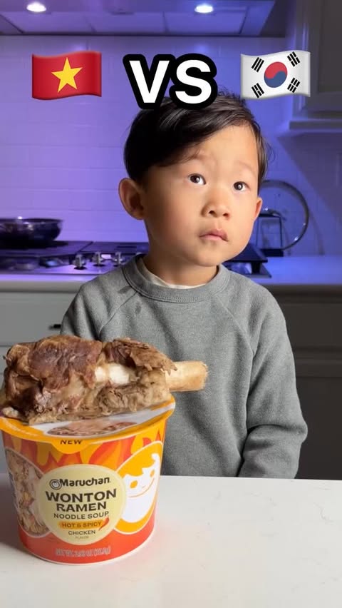 Instagram post by @hungry_fam_eats for Maruchan. Caption reads: [...] 🇻🇳 vs the World 🇰🇷 🇸🇬 🇲🇽 🇺🇸....