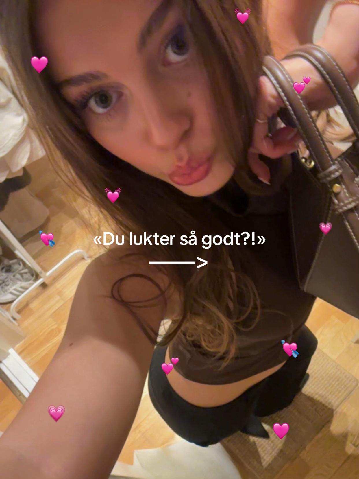 TikTok post by @isabeltellef for ESSNCE. Caption reads: @ESSNCE Perfume Mine nye favoritt parfymer!! [...].
