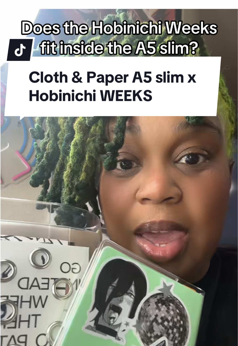 TikTok post by @igothejuice for Clothandpaper. Caption reads: Replying to @sheanawolf Does the Hobonichi Weeks....