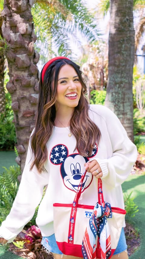 Instagram post by @andreaparkerson2 for Old Navy. Caption reads: [...] all season long! ✨ Shop the Disney x....