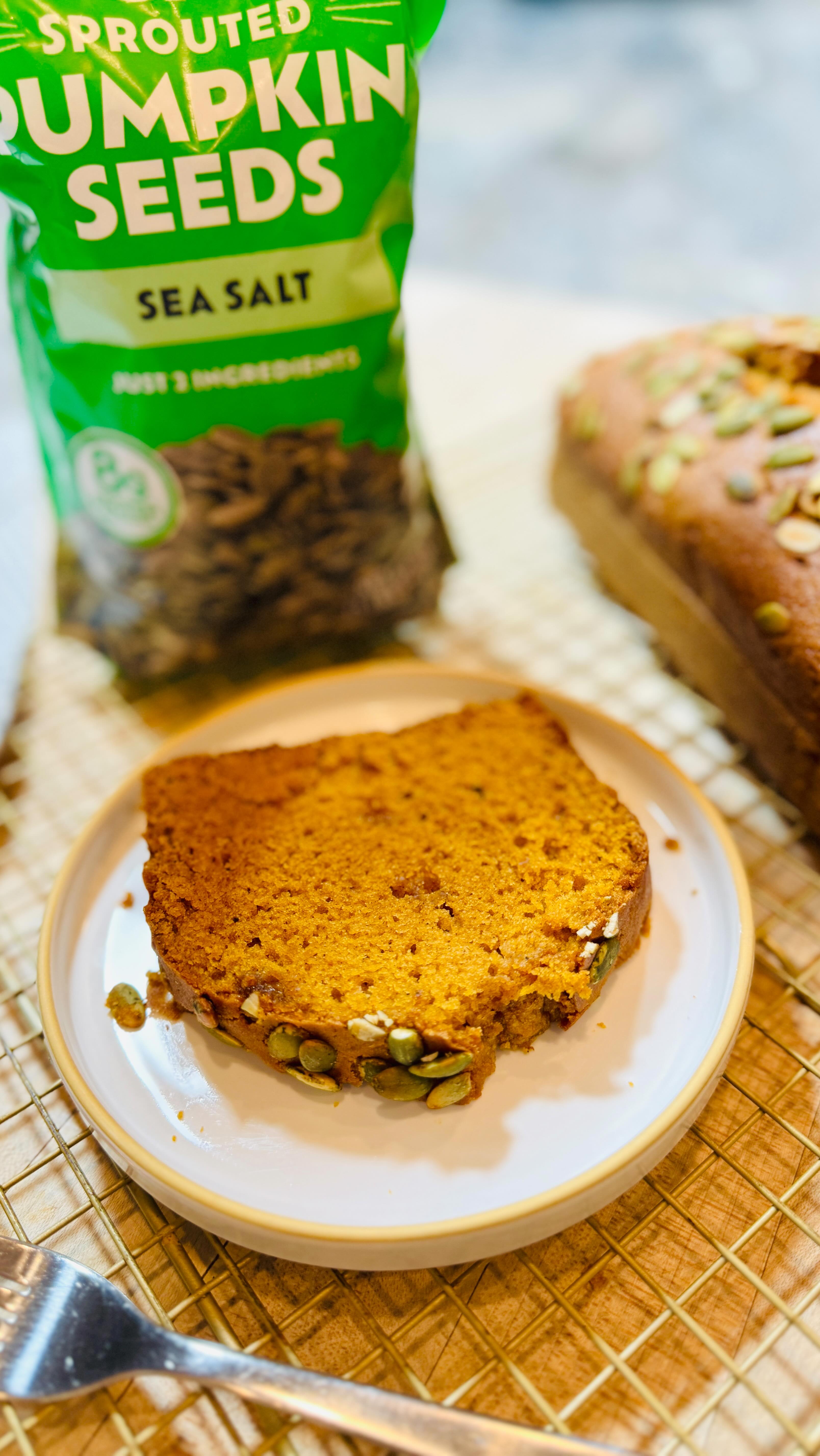 Instagram post by @costcokitchen for Go Raw. Caption reads: This pumpkin bread is everything fall should taste....