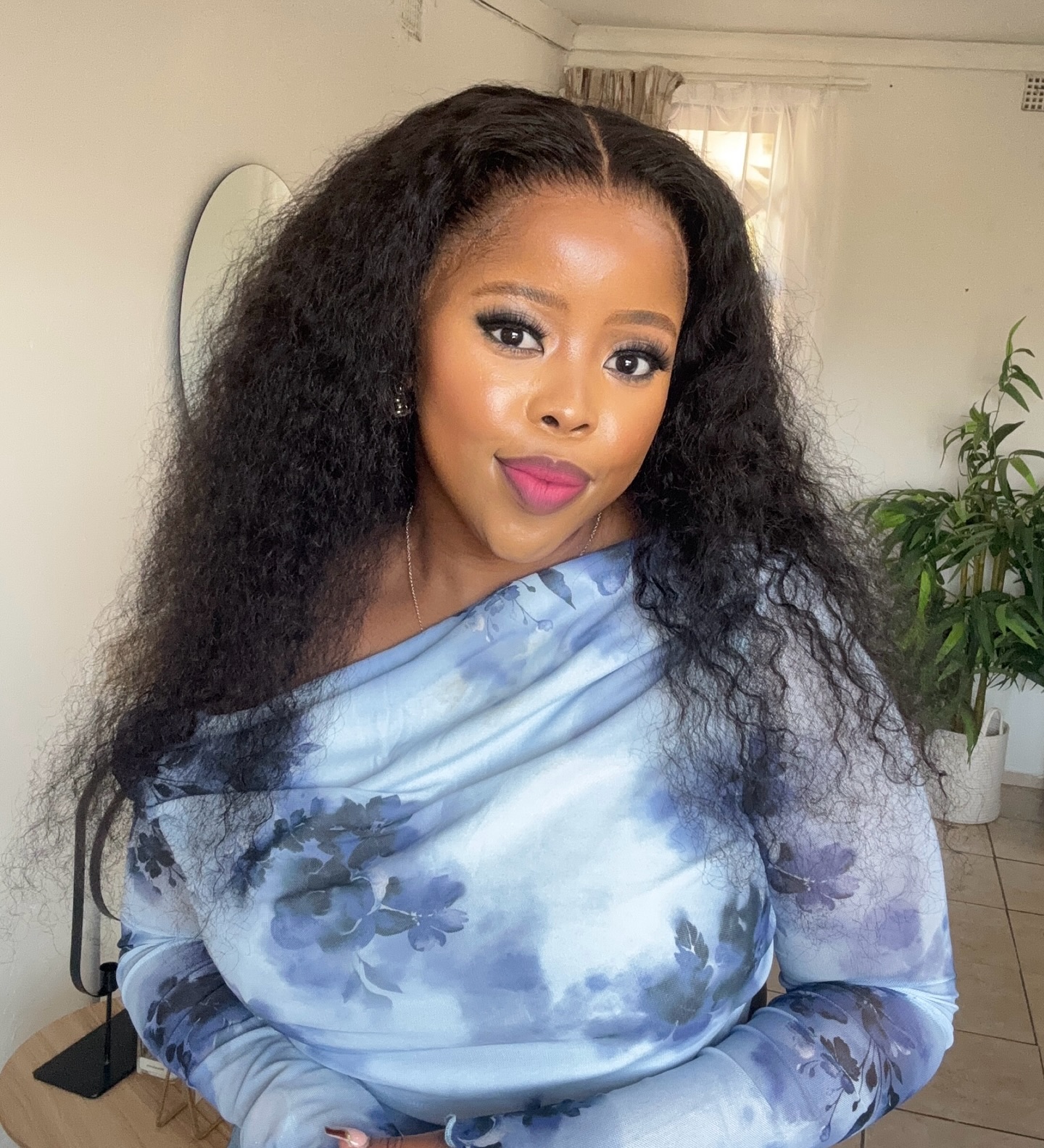 Instagram post by @bella_nkambule for Luvme Hair. Caption reads: Good hair, good mood, powered by....