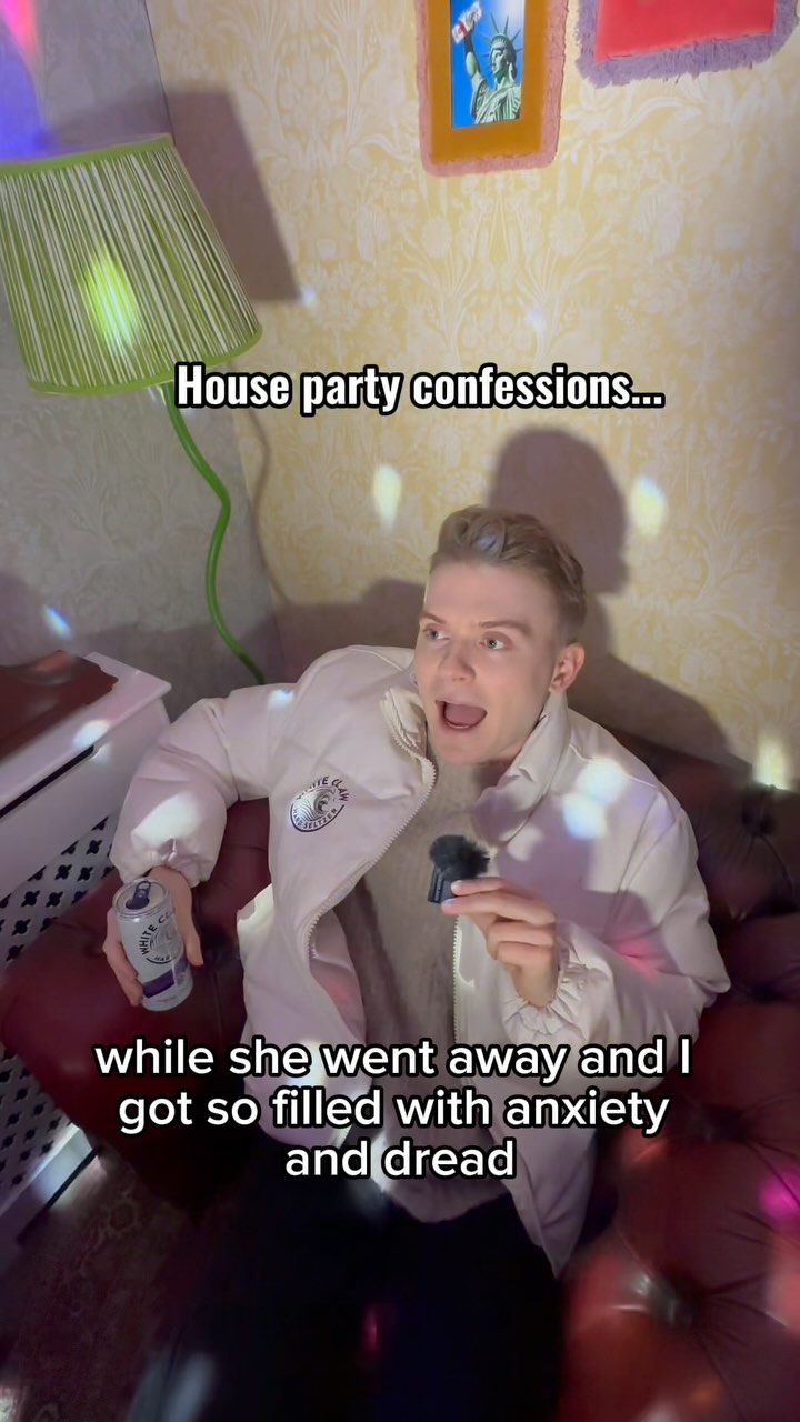 Instagram post by @max_balegde for White Claw. Caption reads: You’re all invited to my house party!! (London....