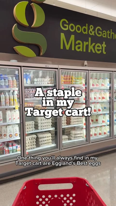 Instagram post by @targettakesmypaycheck for Eggland's Best. Caption reads: [...] always find in my Target cart are Eggland's....
