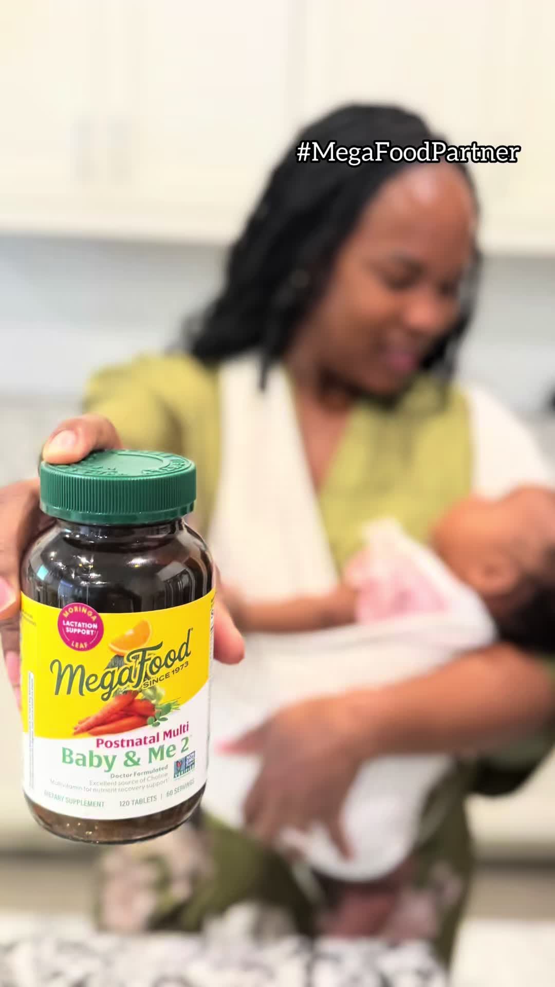 TikTok post by @nicolealiciamd for MegaFood. Caption reads: #MegaFoodPartner As an OB GYN and postpartum mama,....