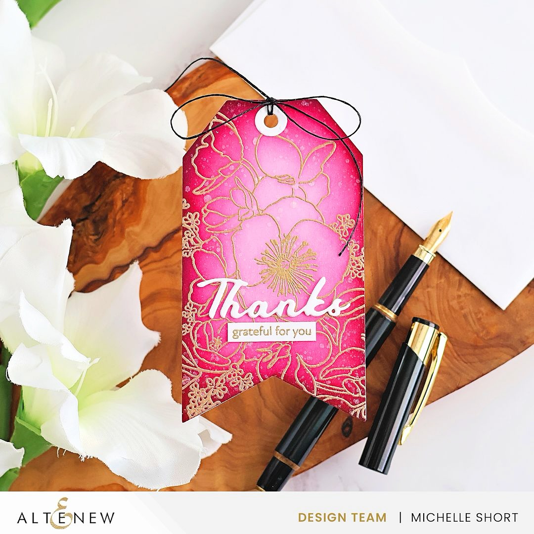 Instagram post by @thecardgrotto for Altenew. Caption reads: (AD: DT Project) Want an easy technique that uses....