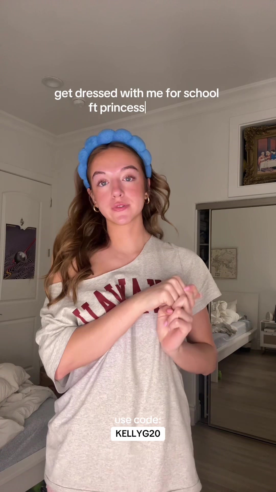 TikTok post by @kellygracexx for Princess Polly. Caption reads: get dressed with me ft @Princess Polly !! use my....