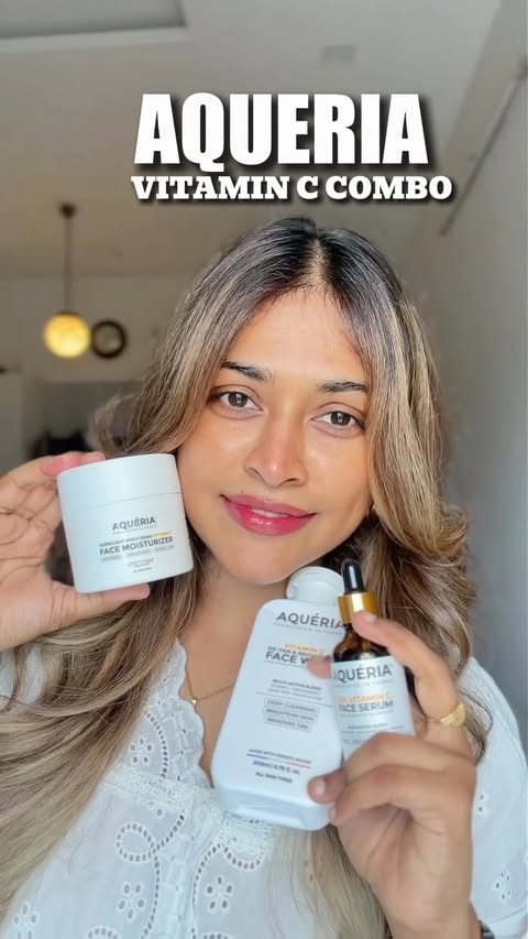 Instagram post by @makeup_by_zubeda for Aqueria. Caption reads: [...] Skincare Routine, Detan , Explore Page,....