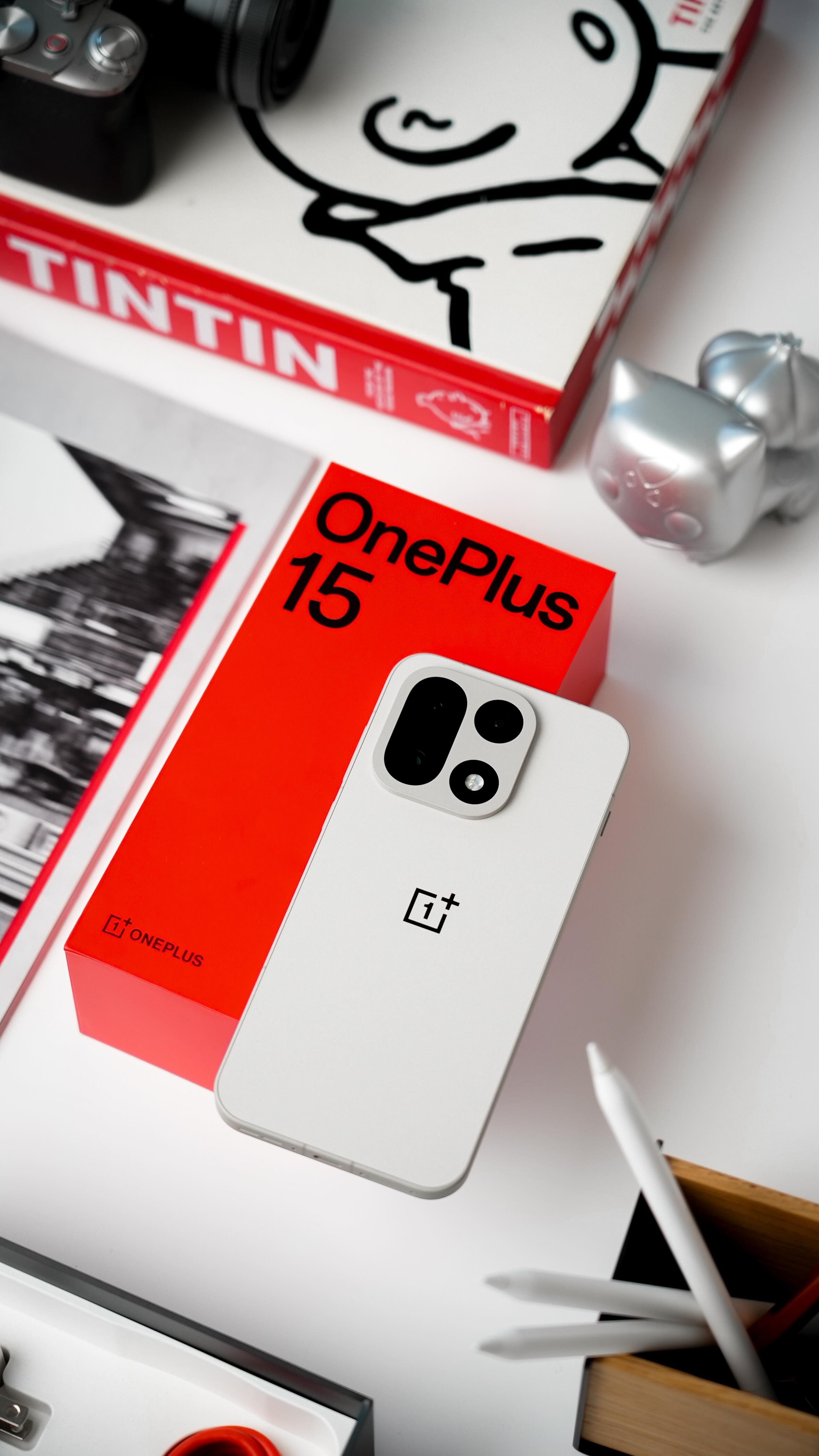 Instagram post by @karlconrad for OnePlus. Caption reads: All new OnePlus 15 in Sand Storm🔥

With a new....