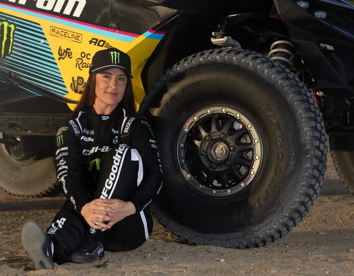 Instagram post by @sarapricemx for BFGoodrich Tires. Caption reads: [...] me and the ground… it better be....