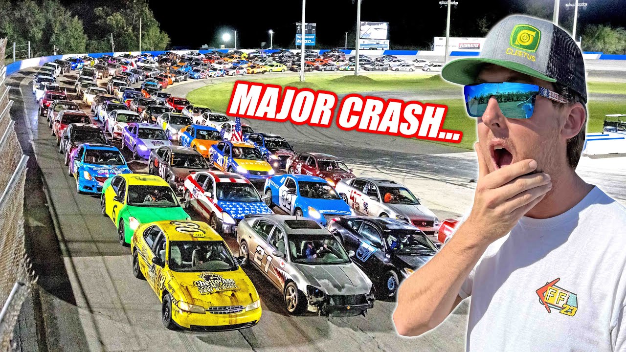 YouTube post by @CleetusM for Holley. Caption reads: We Raced 118 Altimas At Once! (Ended Bad).