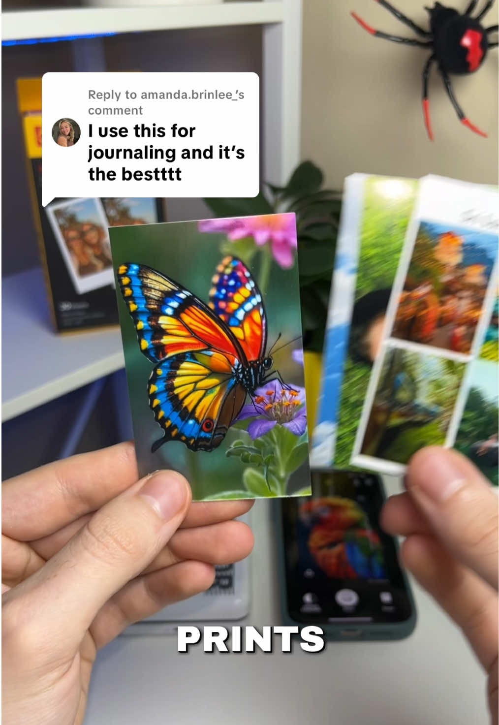 TikTok post by @cobra.commerce for Kodak Photo Printer. Caption reads: Replying to @amanda.brinlee_ The Kodak Mini....