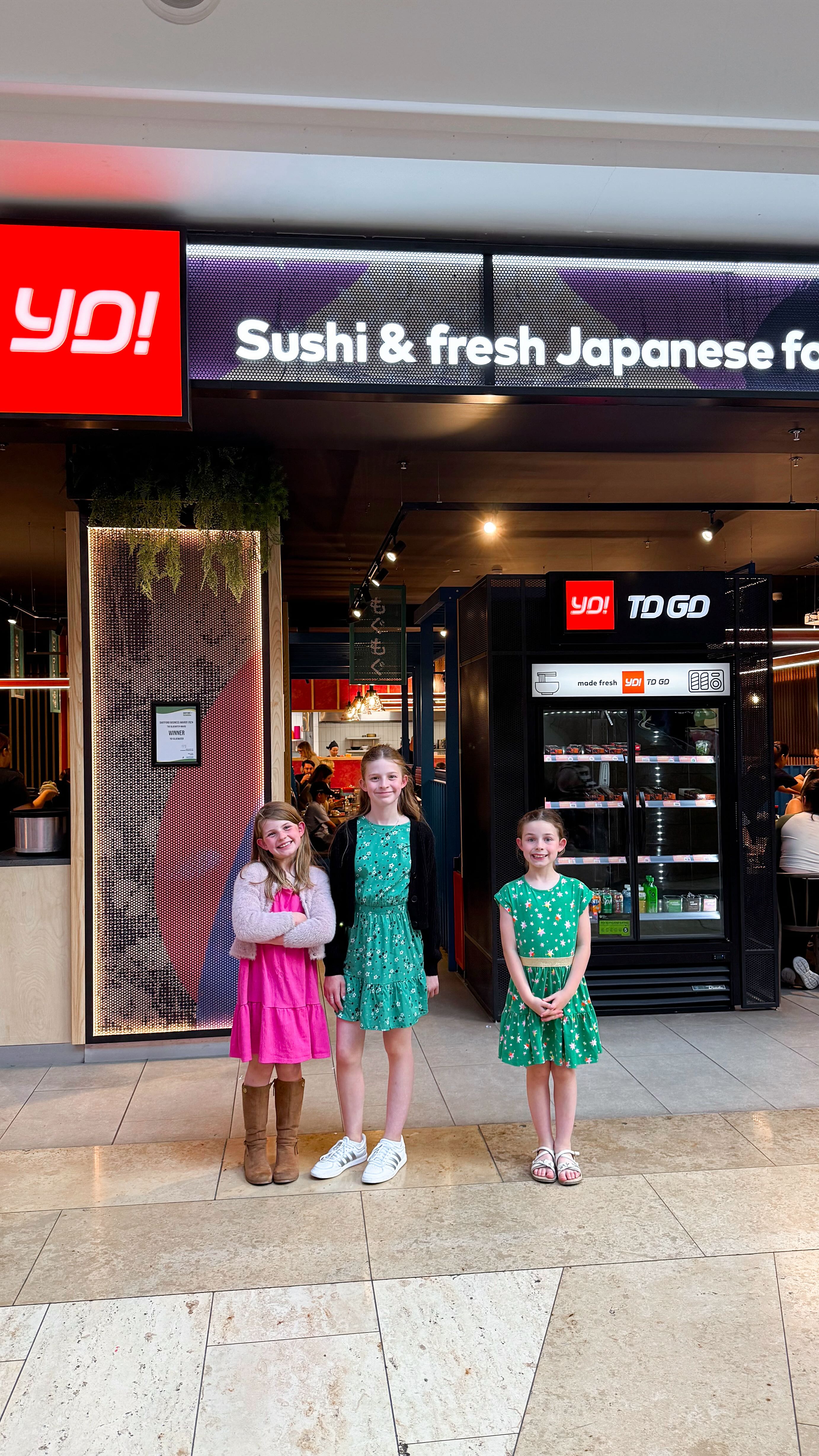 Instagram post by an influencer for YO! Sushi. Caption reads: @yosushi - Yo! Sushi- Kids Eat Free! AD [...].