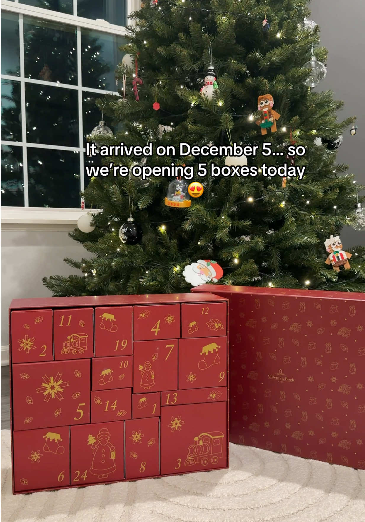 TikTok post by @yanamuhataeva for Villeroy & Boch. Caption reads: Unboxing my Villeroy & Boch advent calendar 🎁✨....