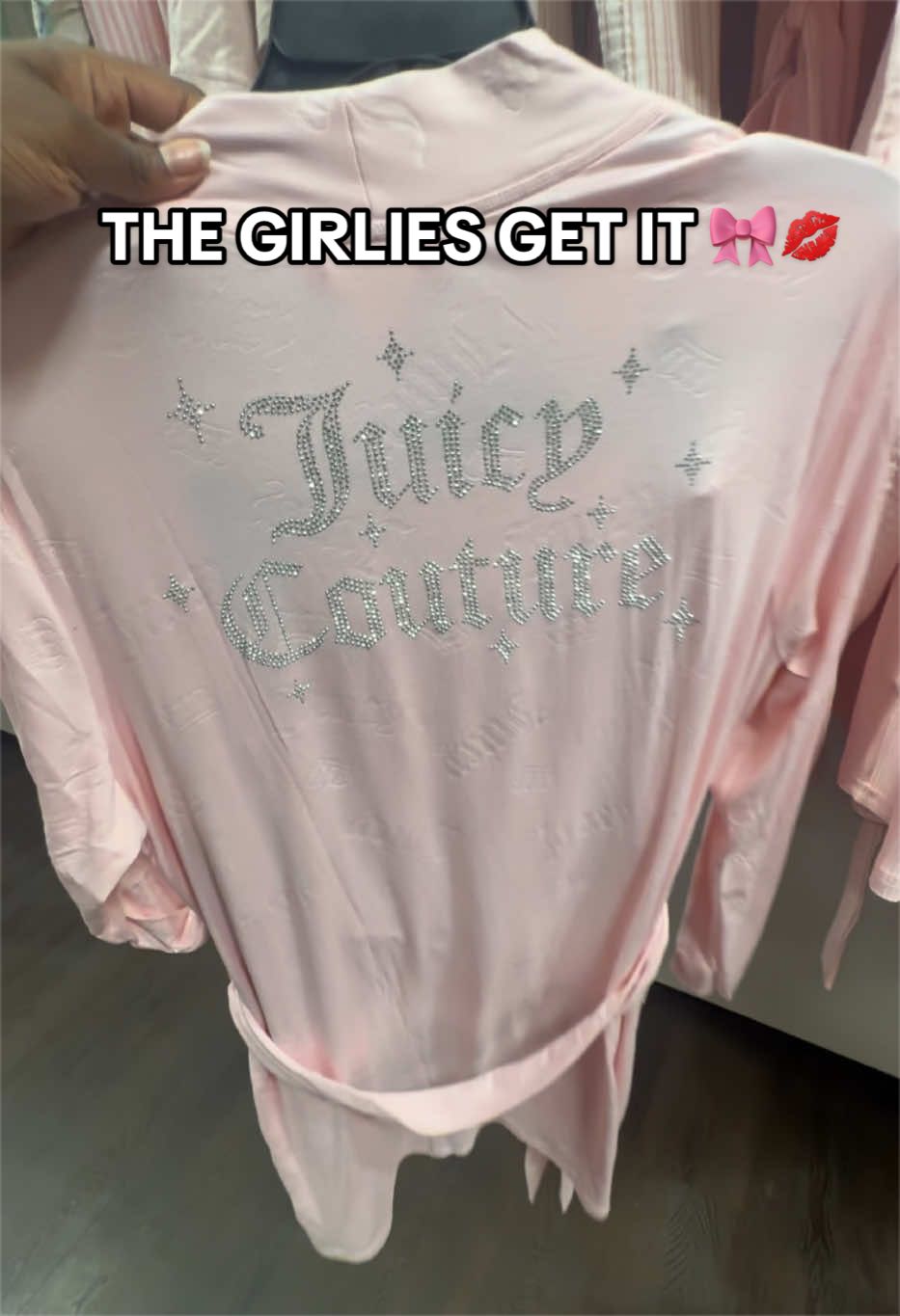 TikTok post by @kourteeyx for Juicy Couture. Caption reads: For the girlies only 💕🎀 Juicy Couture, because....