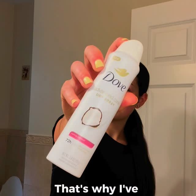 Instagram post by @victoria.varano for Her Campus. Caption reads: So excited to be a #DovePartner because no matter....