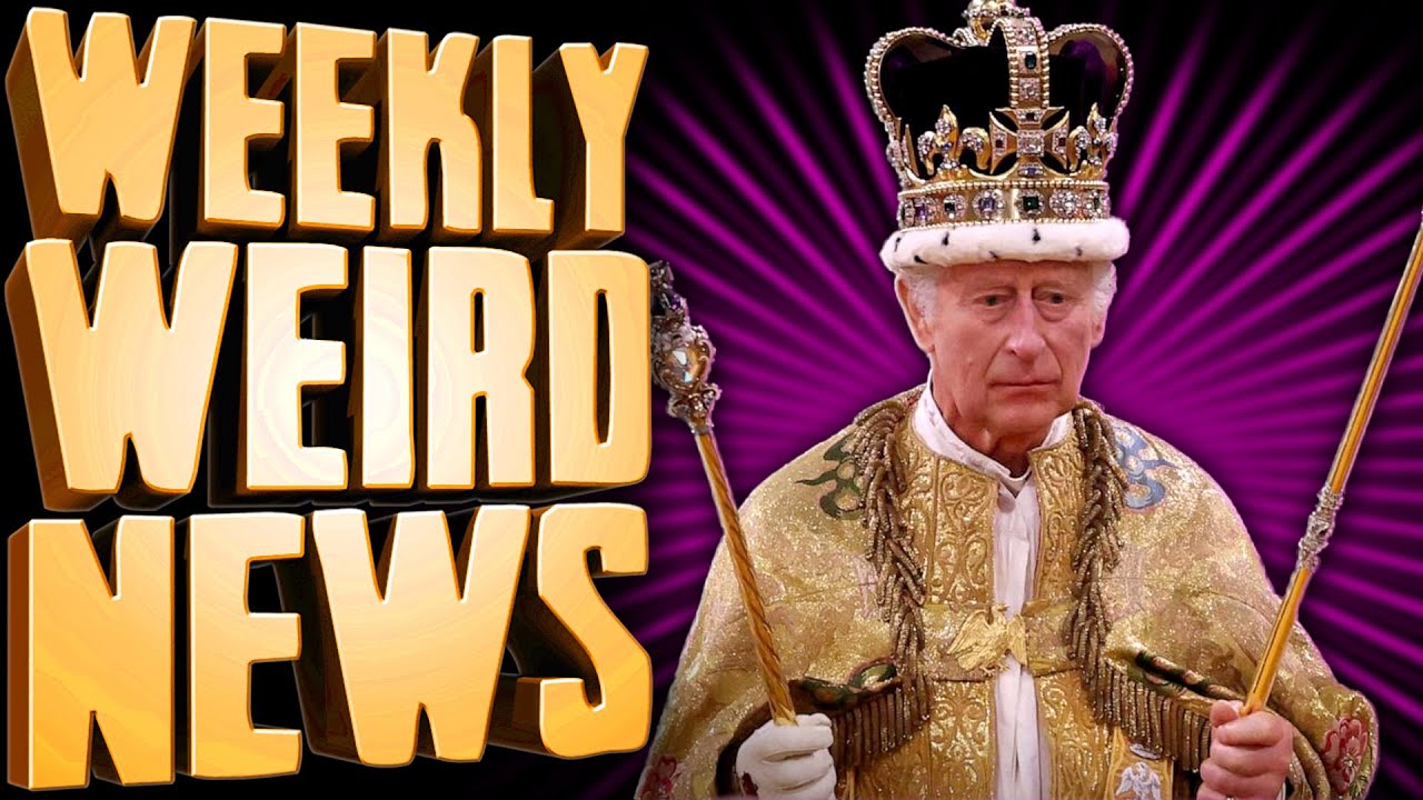 YouTube post by @InternetTodayTV for Good Morning America. Caption reads: KNEEL BEFORE YOUR KING - Weekly Weird News.