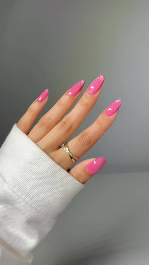 Instagram post by @glossytipped for Beetles Gel Polish. Caption reads: [...] a mother’s day mani! 💐💗 using....