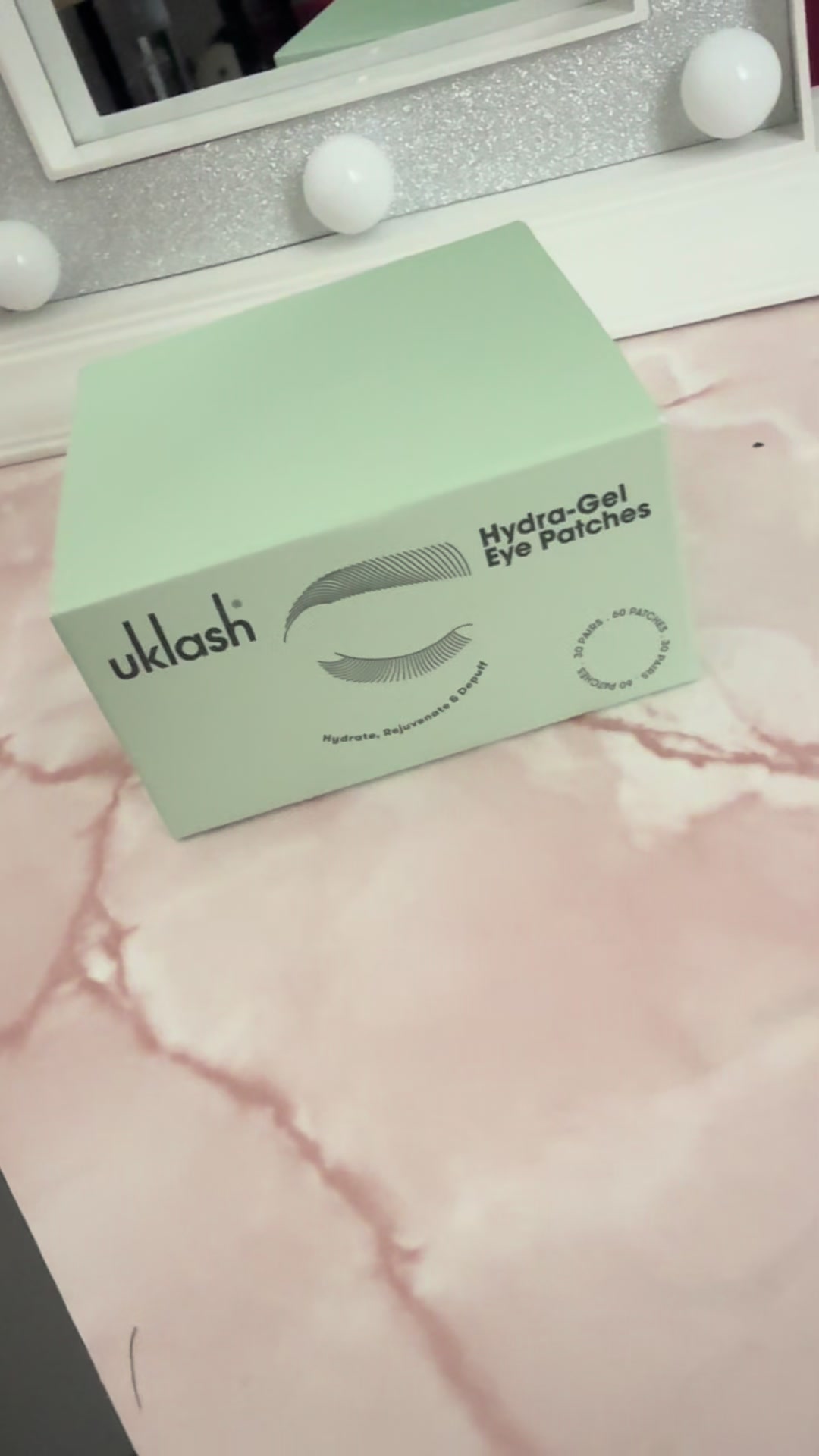 TikTok post by @makeupbychey21_x for UKLASH. Caption reads: @UKLASH eye patches #fyp #uklash [...].