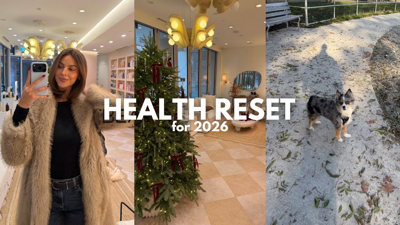 YouTube post by @MelissaMerk for Sprout Living. Caption reads: health reset | blood work, gym routine & days at....