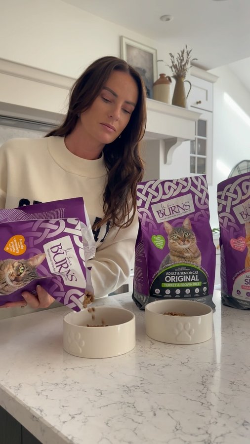 Instagram post by @reviving_no37 for Burns Pet Food. Caption reads: Ad| Meet my fluff balls 😻 If you’ve been around....