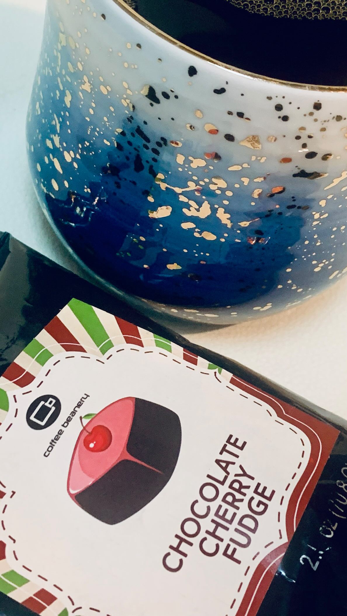 Instagram post by @classyugcreviews for Coffee Beanery. Caption reads: That joyful 😄 feeling you get when your monthly....