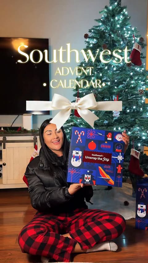 Instagram post by @catmichell3 for Southwest Airlines. Caption reads: ✨ ADVENT CALENDAR GIVEAWAY ✨
Southwest surprised....