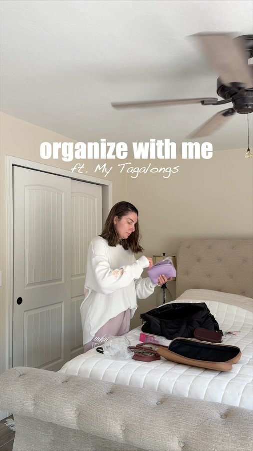 Instagram post by @adaatude for MYTAGALONGS. Caption reads: getting organized in the new year ft. @mytagalongs....