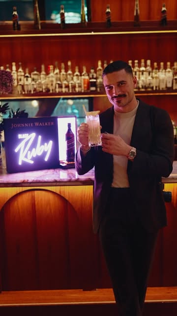 Instagram post by @shaybenmoussa for Johnnie Walker. Caption reads: [...] night at @shellhousesydney for the....