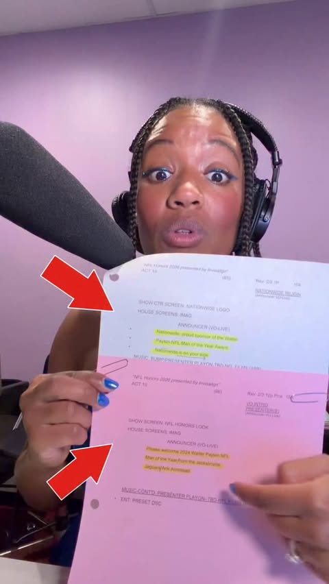 Instagram post by @queennoveen for Nationwide. Caption reads: [...] read double lines on LIVE TV! 🤭🎙️💙....