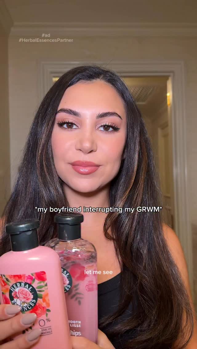 Instagram post by @christineabraham for Herbal Essences. Caption reads: So I guess this is proof that @herbalessences rose....