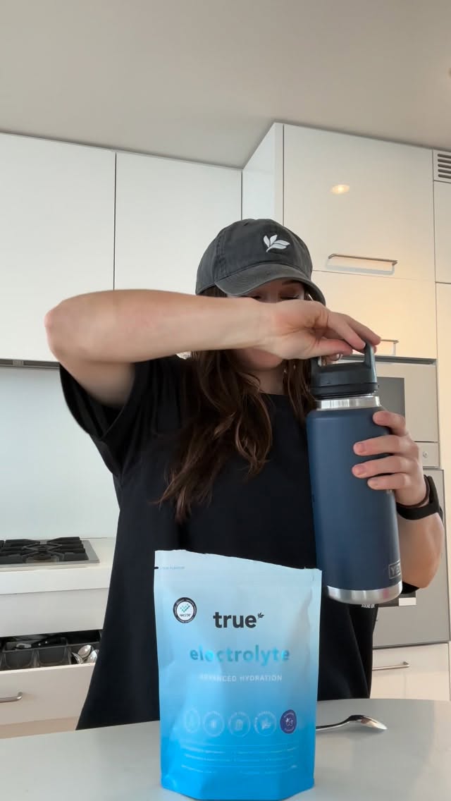 Instagram post by @desimiller for True Protein. Caption reads: Contrast therapy session 
Using @trueprotein new....