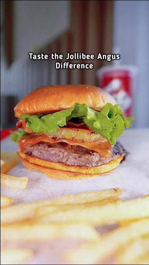 Instagram post by @jane_wu for Jollibee. Caption reads: #ad Taste the Jollibee Angus Difference 🥩🍔🔥

At....