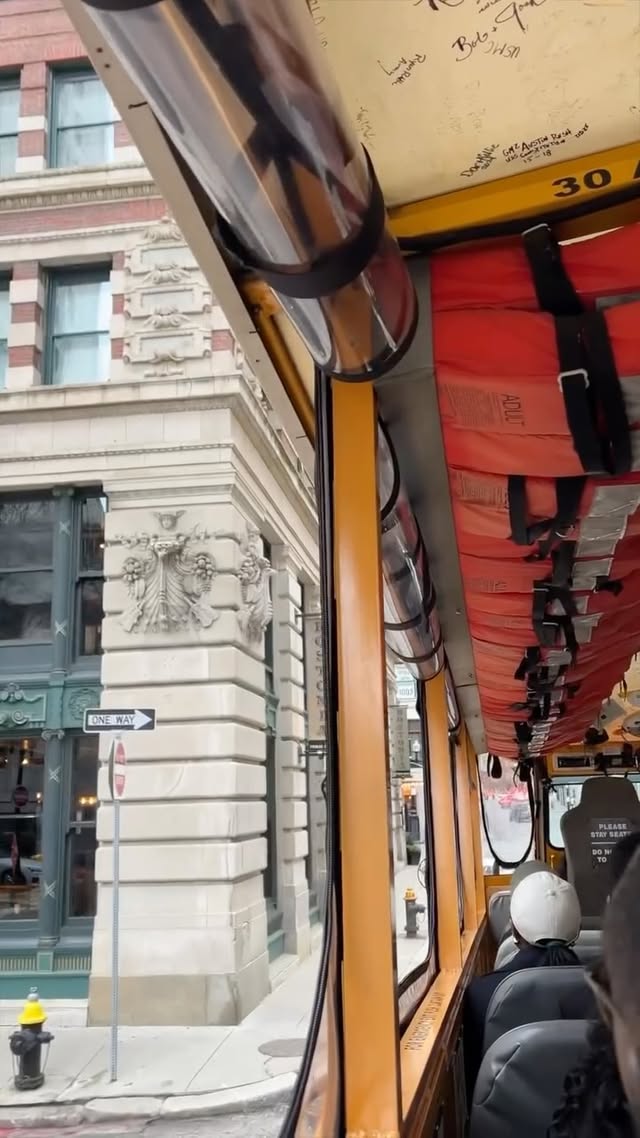Instagram post by @newenglandwithjulia for GetYourGuide Creator Community. Caption reads: You can book Boston Duck Boat Tour and so much....