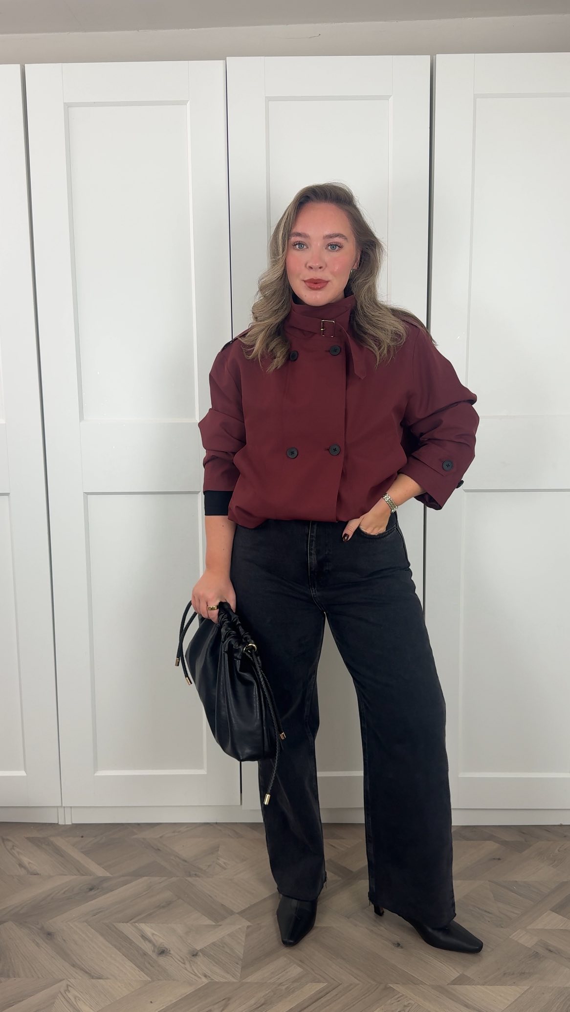 Instagram post by @abbi.white_ for Schuh. Caption reads: talking you through my OOTD 🗣️ comment SHOP for....