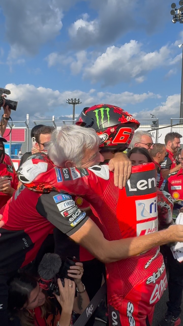 Instagram post by @dallignaluigi for Ducati. Caption reads: You and the Team deserved it 🥇❤️
@pecco63 wins....