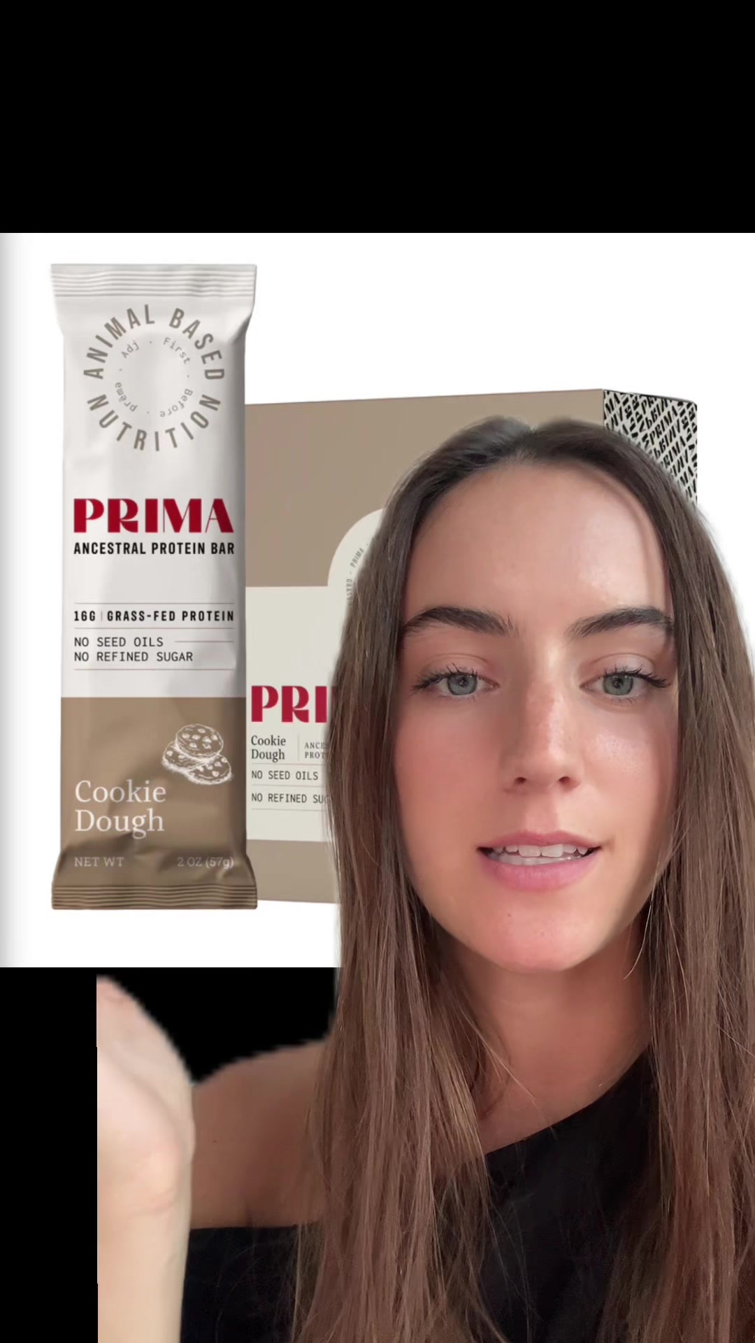 TikTok post by @morganstuphealth for PRIMA. Caption reads: [...] labels on protein bars!!! My fav are @PRIMA....