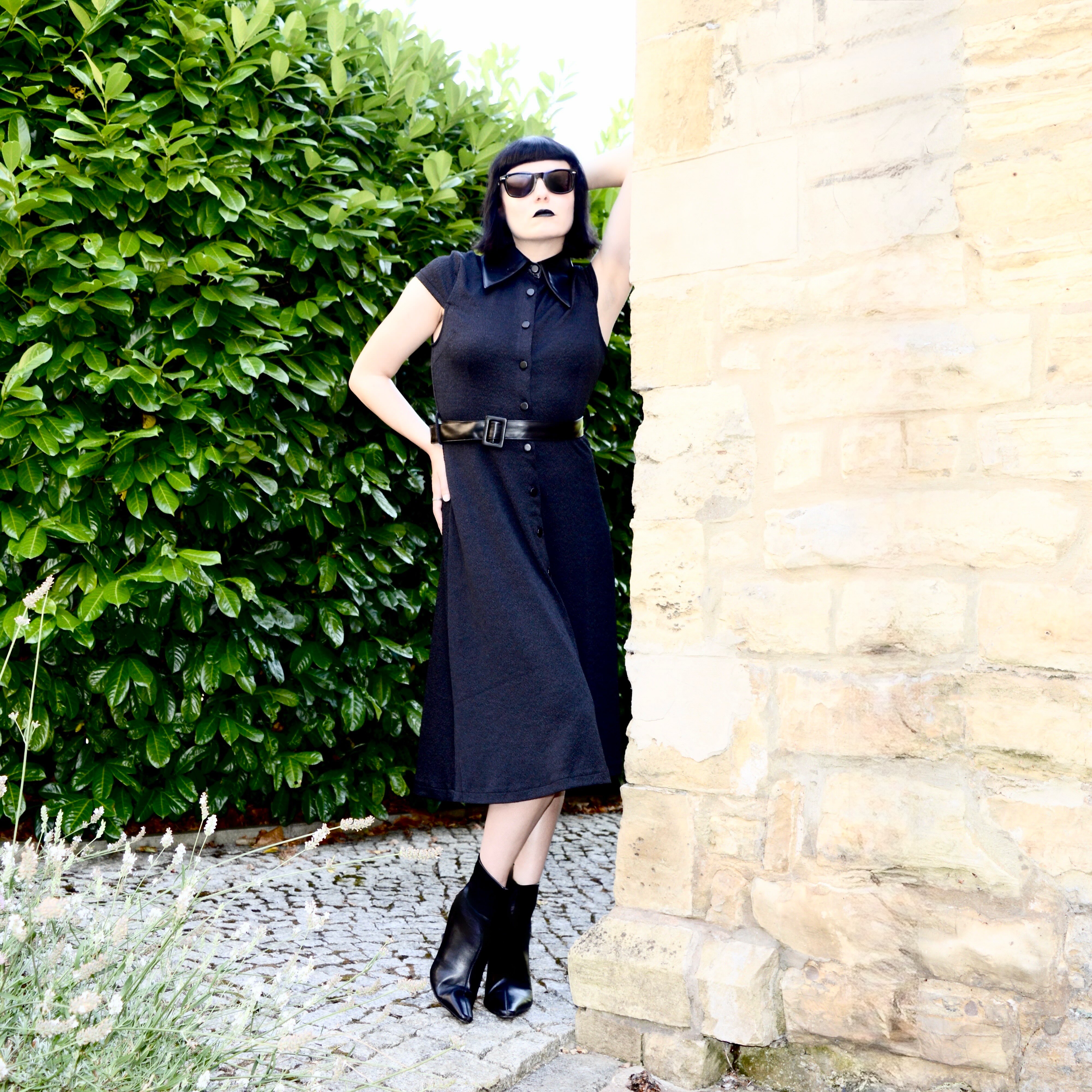 Instagram post by @j.rose.noir for KILLSTAR. Caption reads: [...] Kihilist obsidienne collar dress from....
