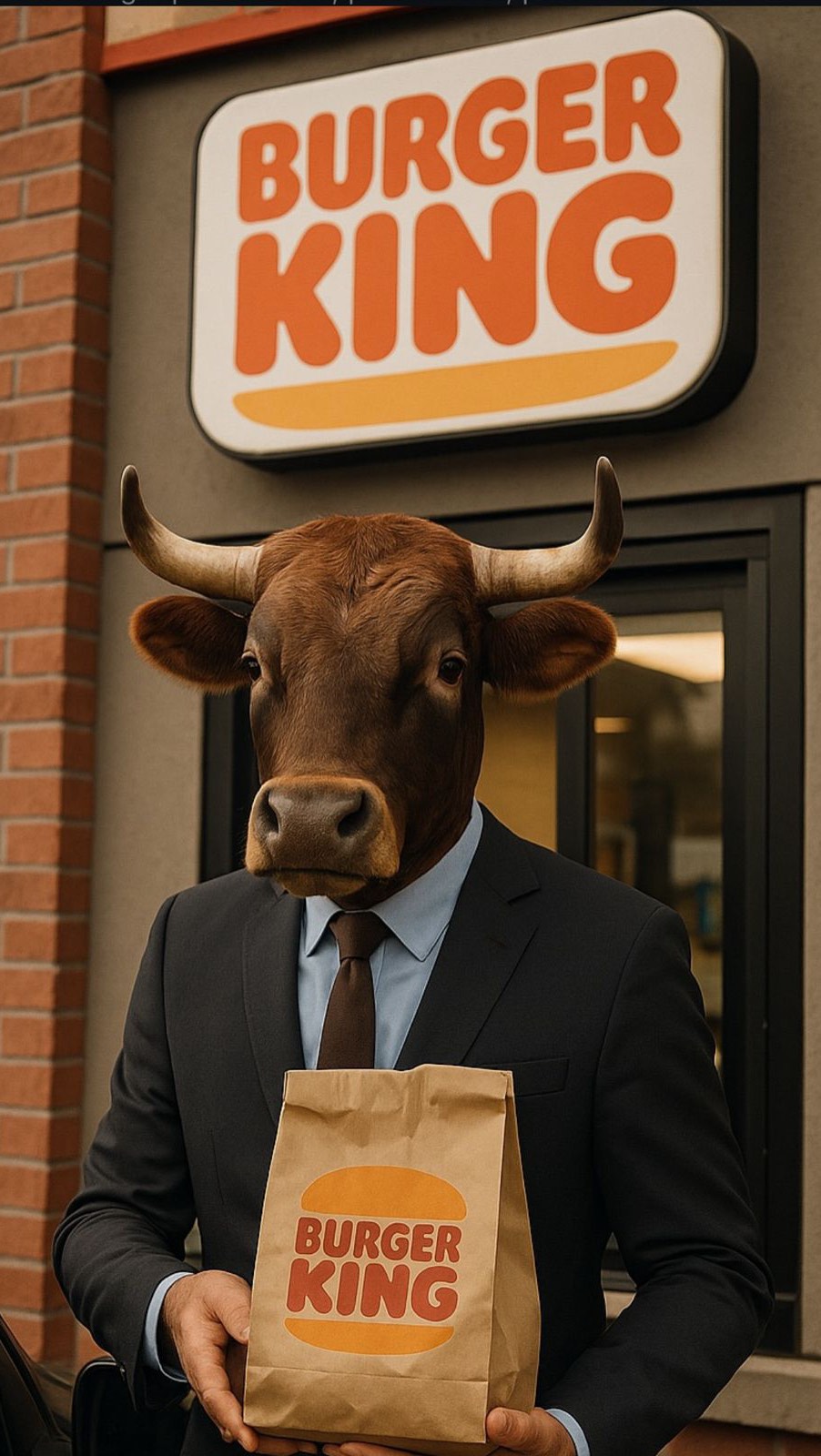Instagram post by @bibifanti for BURGER KING. Caption reads: 💔🍔 PUBLICIDADE REAL OFICIAL 🍔💔

Fui convidada....