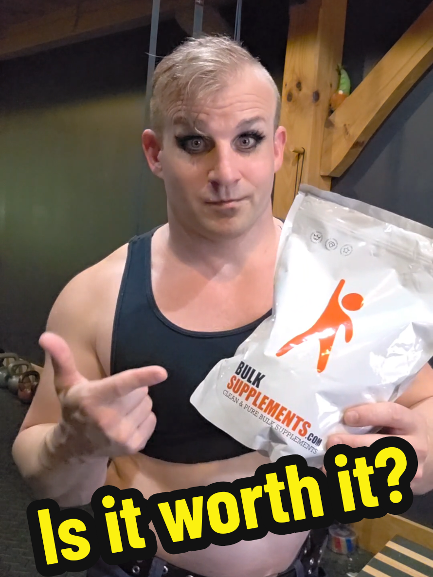 TikTok post by @rickstrongback for Bulk Supplements. Caption reads: BULK SUPPLEMENTS DOTCOM is the way to go if you're....