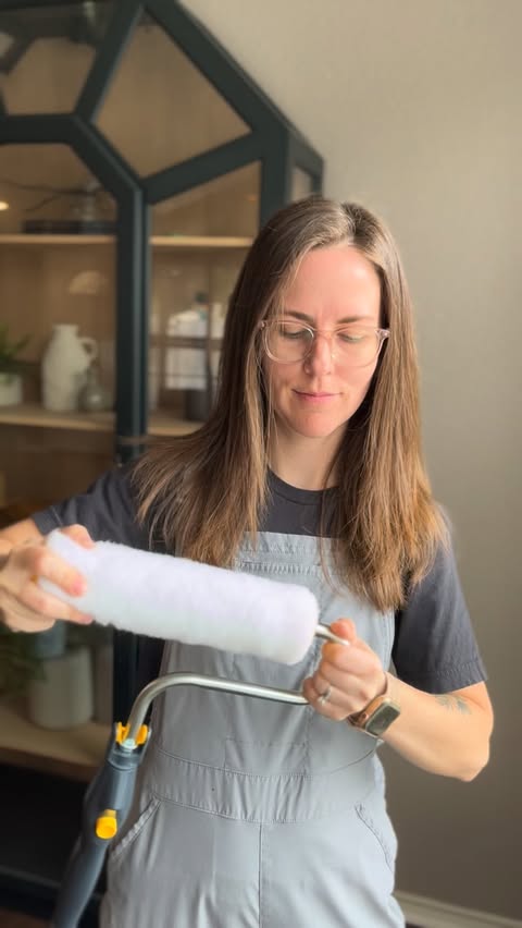 Instagram post by @fieldandvineyard for Wagner SprayTech. Caption reads: Never buy a paint tray again! Comment “roller” and....